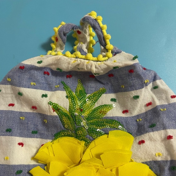 Mud Pie Girls Infant Romper with Pineapple Size 0-3 Months - Picture 2 of 8